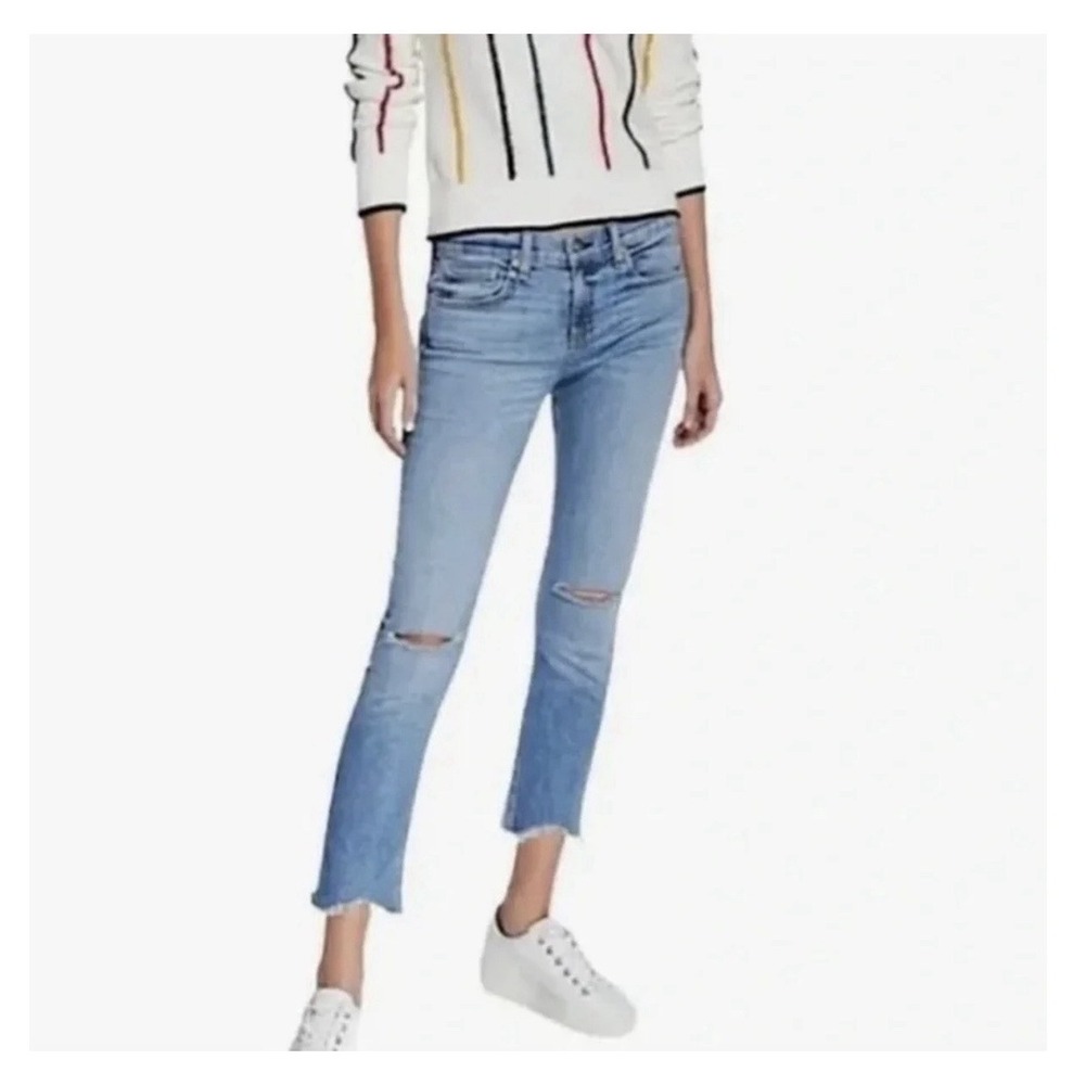 rag & bone Dre Capri Jeans In Halsey Wash Size 26 Mid-Rise Boyfriend Distressed